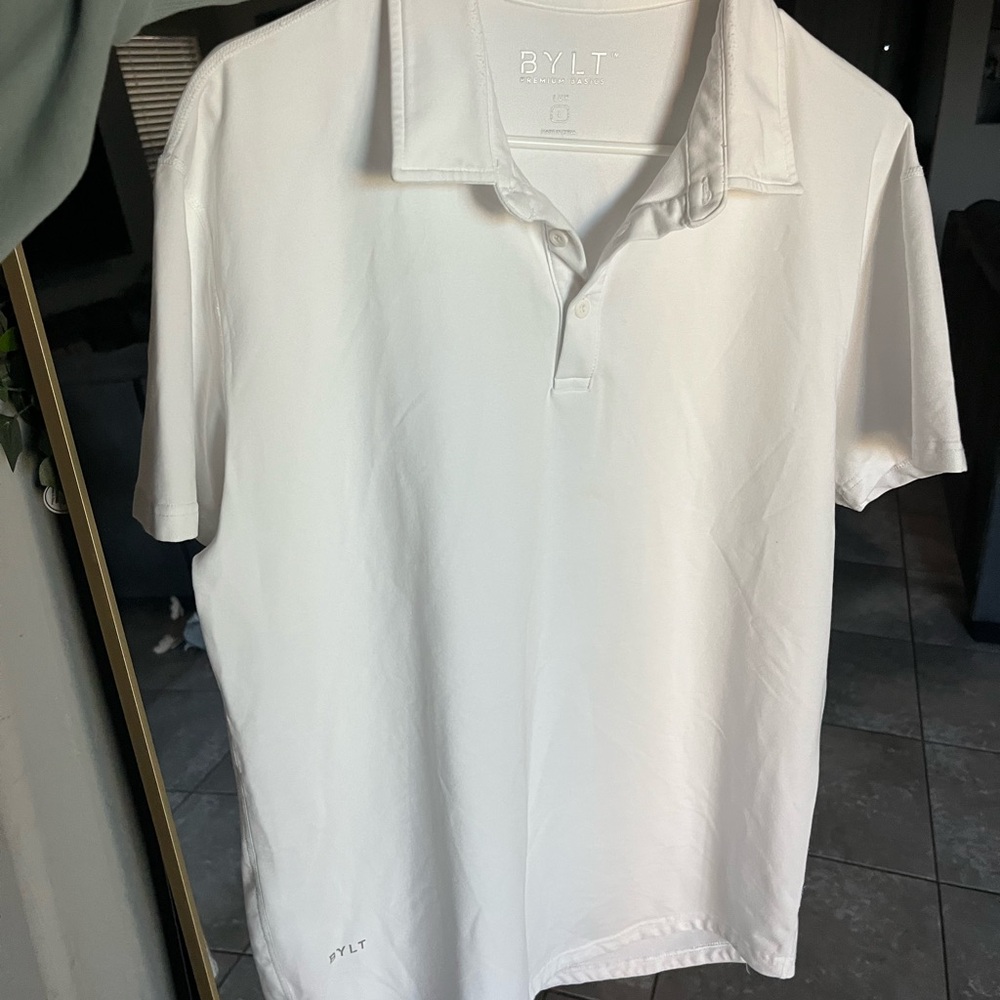 BYLT Basics White Men's Polo Shirt